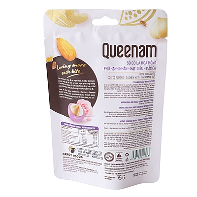 QN06 - (PINK) Socola hoa hong phu hat hanh nhan-hat dieu-mac ca/ Rose Chocolate Coated Almond-Cashew Nut-Macadamia Nut QN06 - (PINK) Socola hoa hong phu hat hanh nhan-hat dieu-mac ca/ Rose Chocolate Coated Almond-Cashew Nut-Macadamia Nut