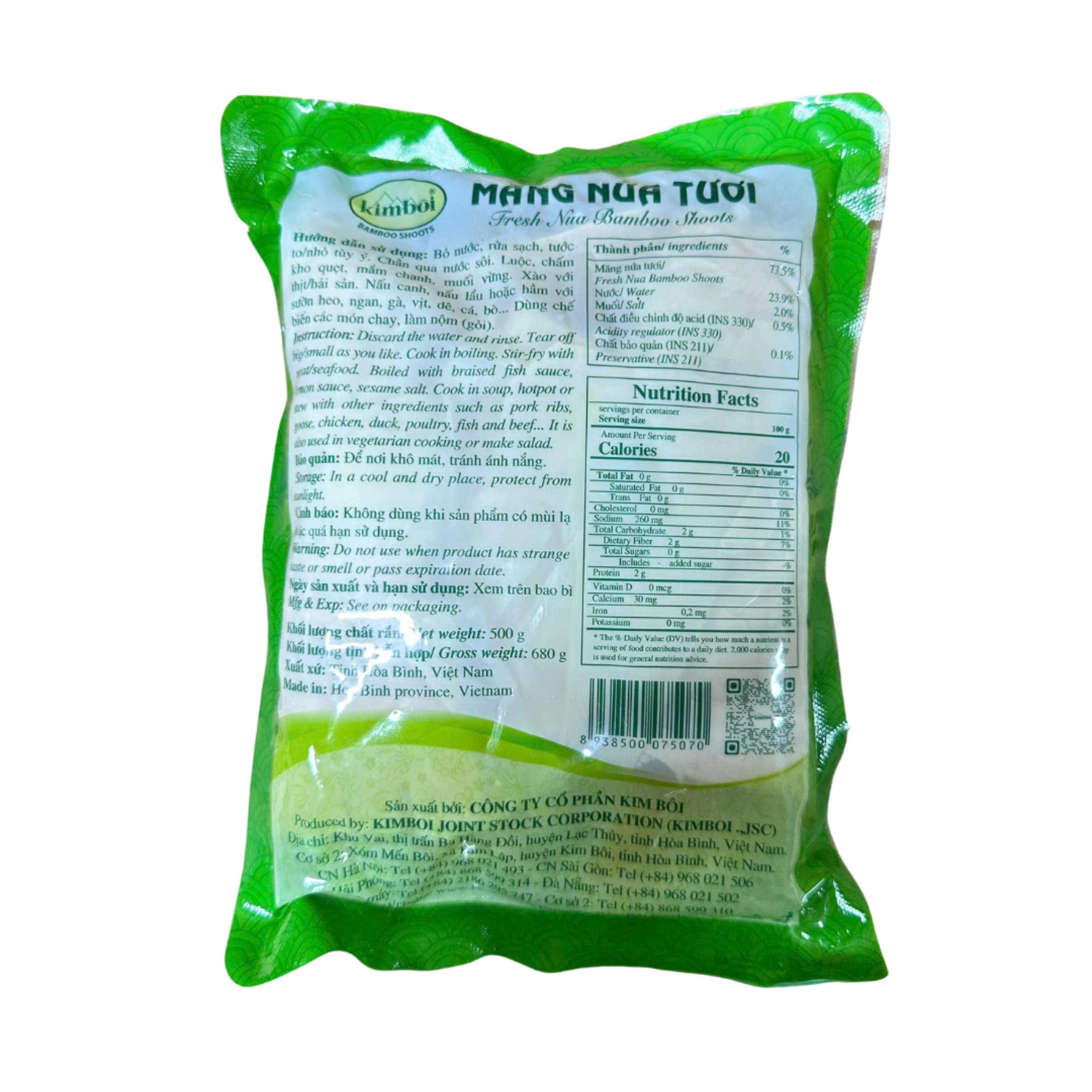 KB006 - Mang nua tuoi Kim Boi/ Kim Boi Fresh Nua bamboo shoots