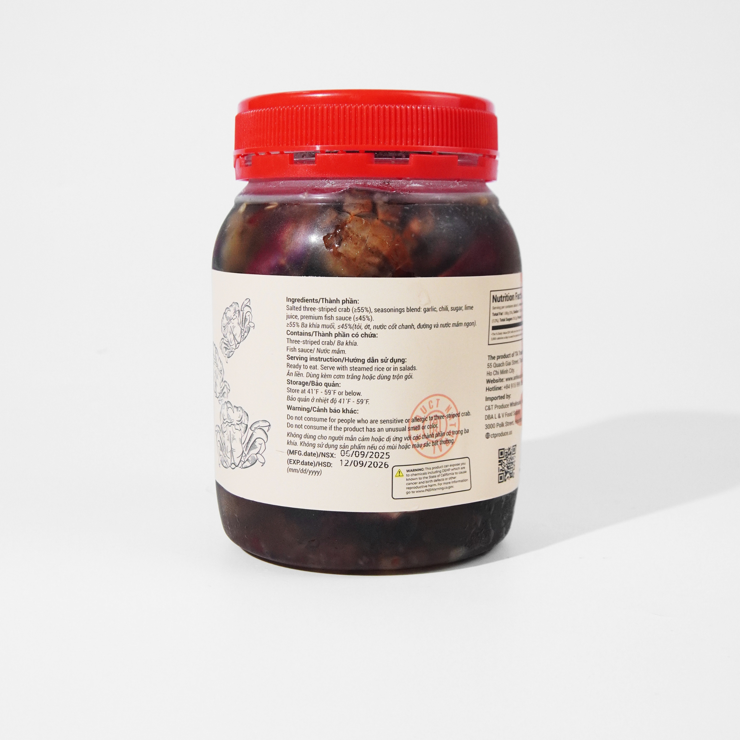 AK09 - Mam ba khia tron toi ot/ Pickled Crab With Garlic & Chil