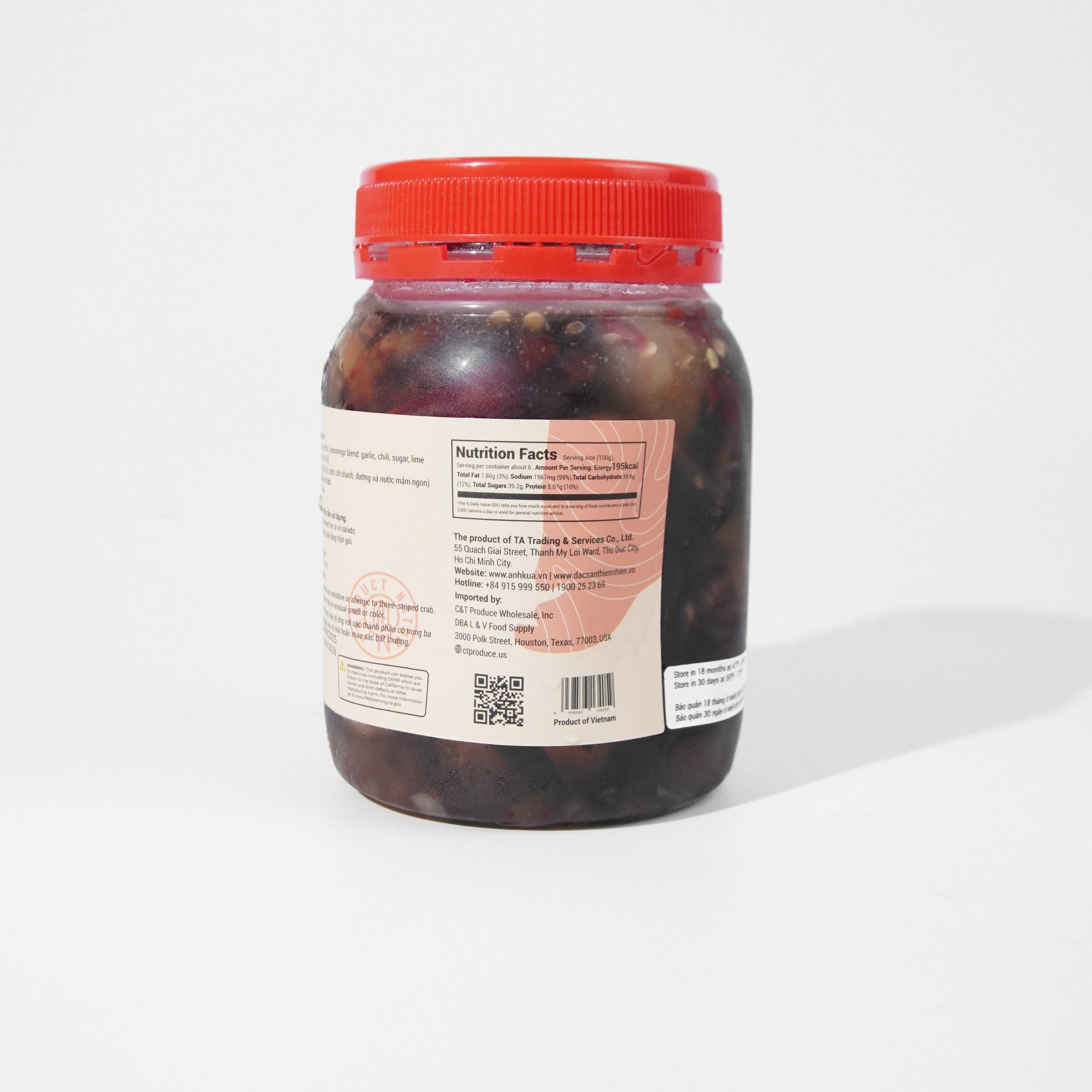 AK09 - Mam ba khia tron toi ot/ Pickled Crab With Garlic & Chil
