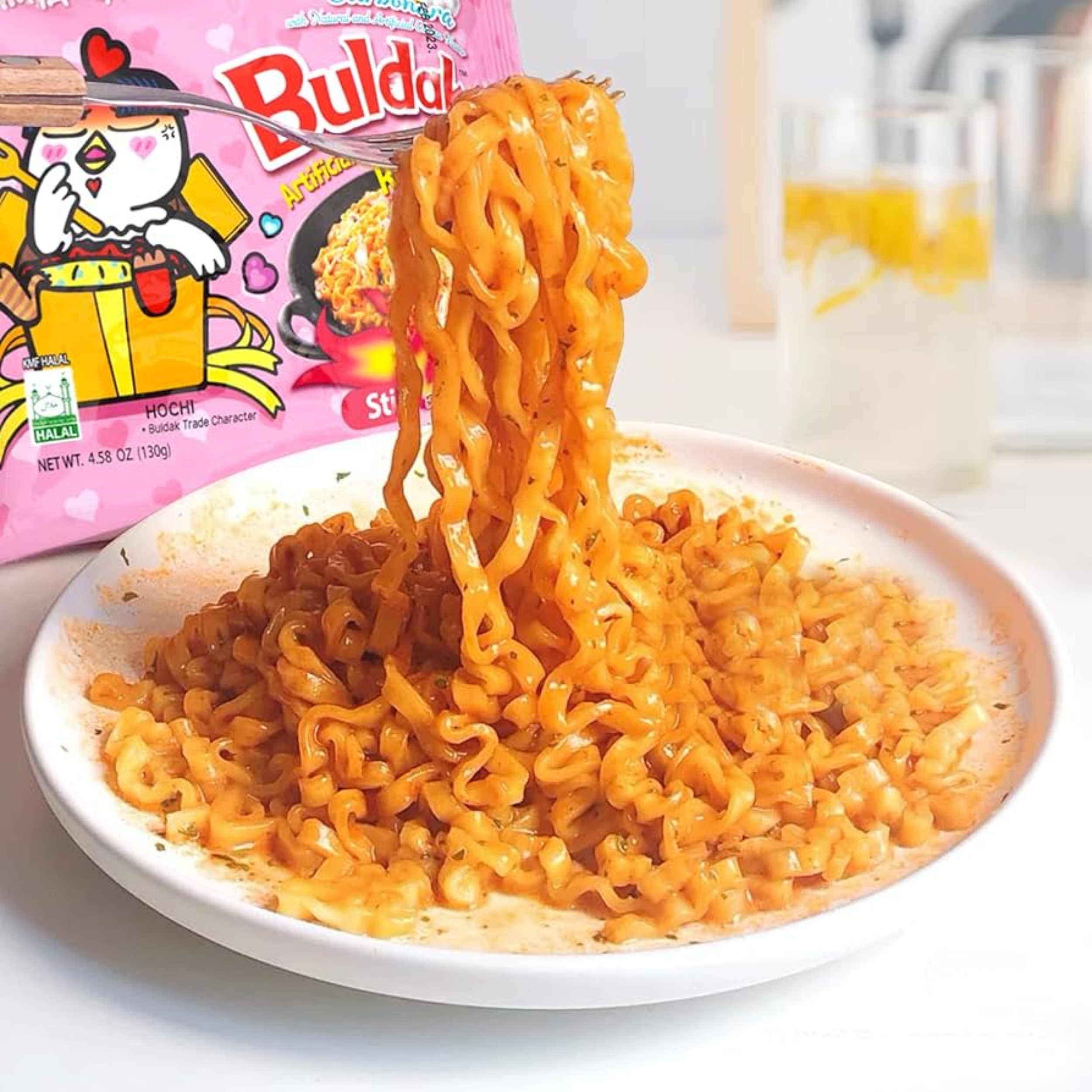 SamYang - Buldak (PINK) Artificial Spicy Chicken Flavor Ramen Carbonara SamYang - Buldak (PINK) Artificial Spicy Chicken Flavor Ramen Carbonara