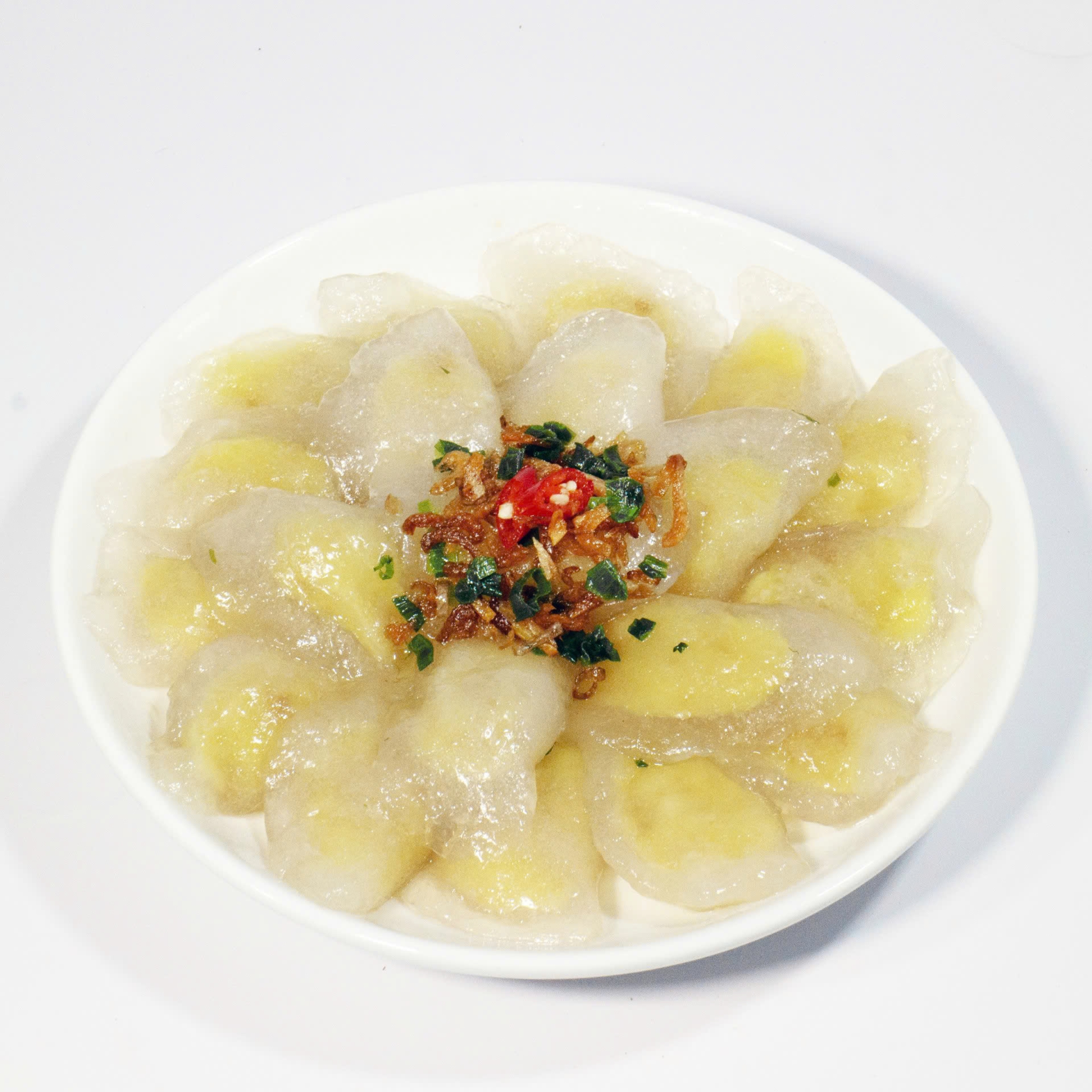 CT060 -Banh Bot Loc Nhan Dau Xanh * Tapioca Dumplings With MB CT060 -Banh Bot Loc Nhan Dau Xanh * Tapioca Dumplings With MB