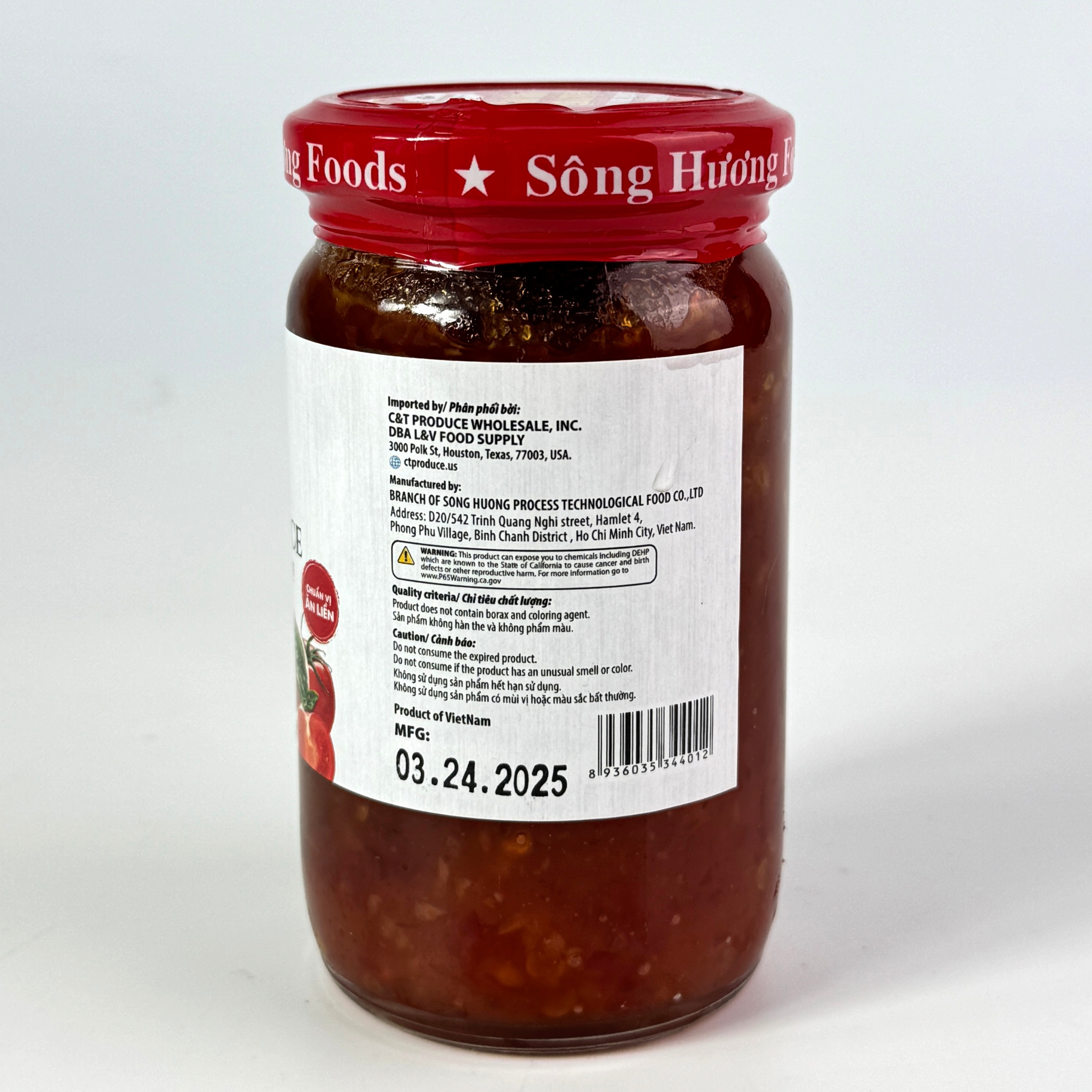 SHF09 - Ot xot gia truyen Xu Quang / Heirloom Chilli Sauce HS Code: 20019090