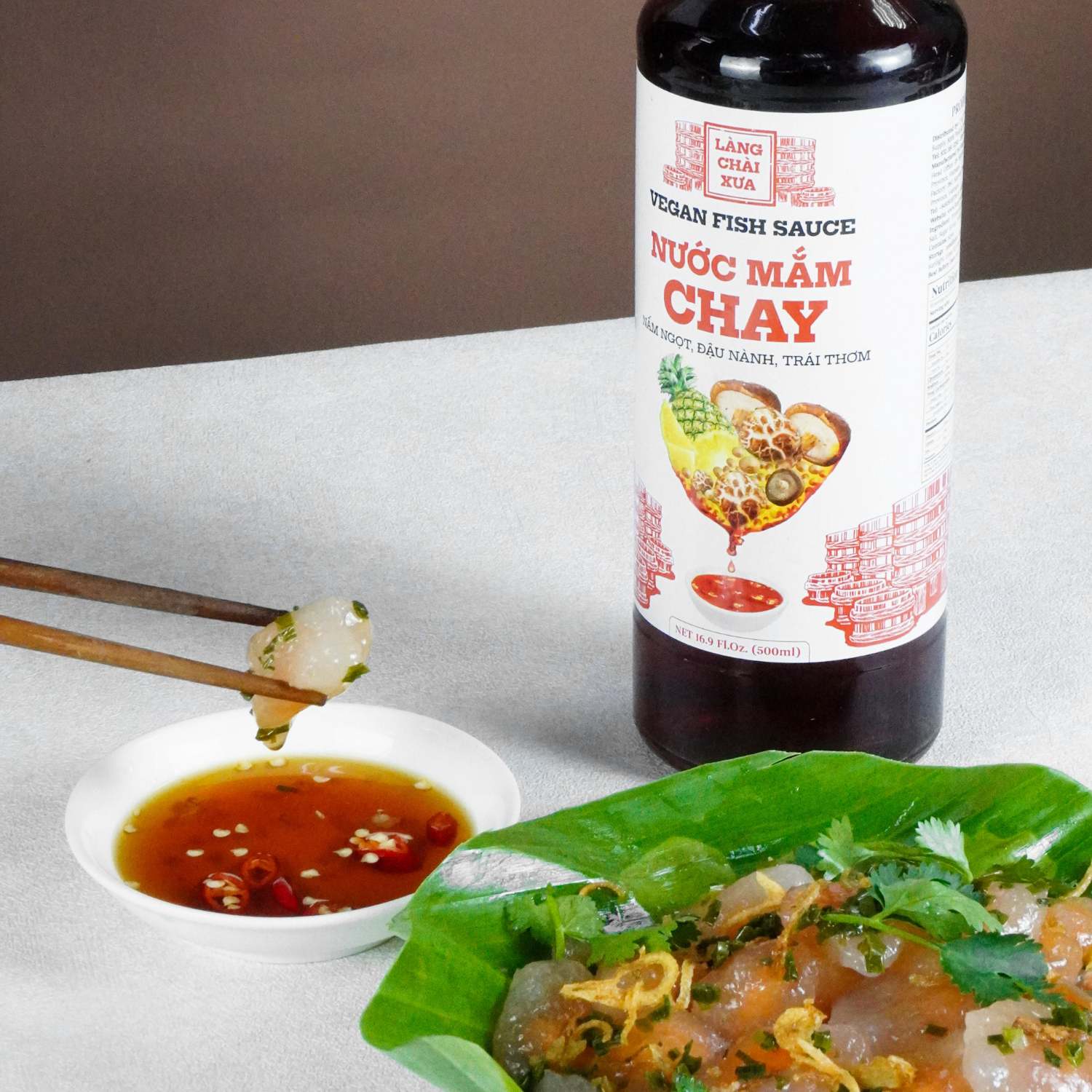 LCX02 - Nuoc Mam Lang Chai Xua Chay Chai Thuy Tinh / Vegan Fish Sauce