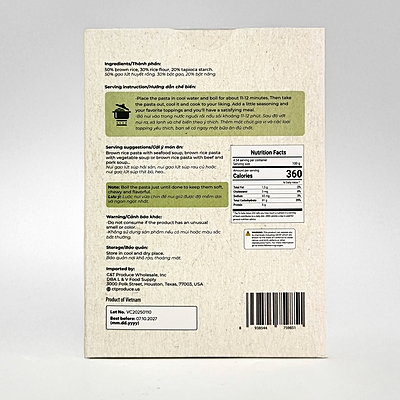 PLT016 - Nui gao lut/ Brown Rice Pasta PLT016 - Nui gao lut/ Brown Rice Pasta