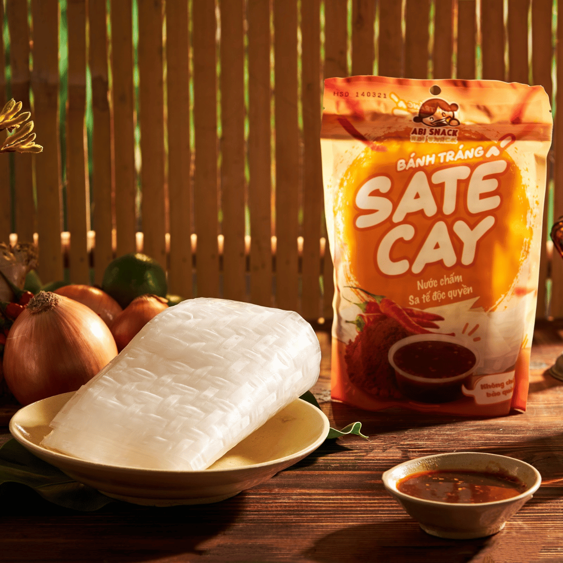 Banh trang ot sa te cay/ Spicy Satay mixed rice paper Banh trang ot sa te cay/ Spicy Satay mixed rice paper