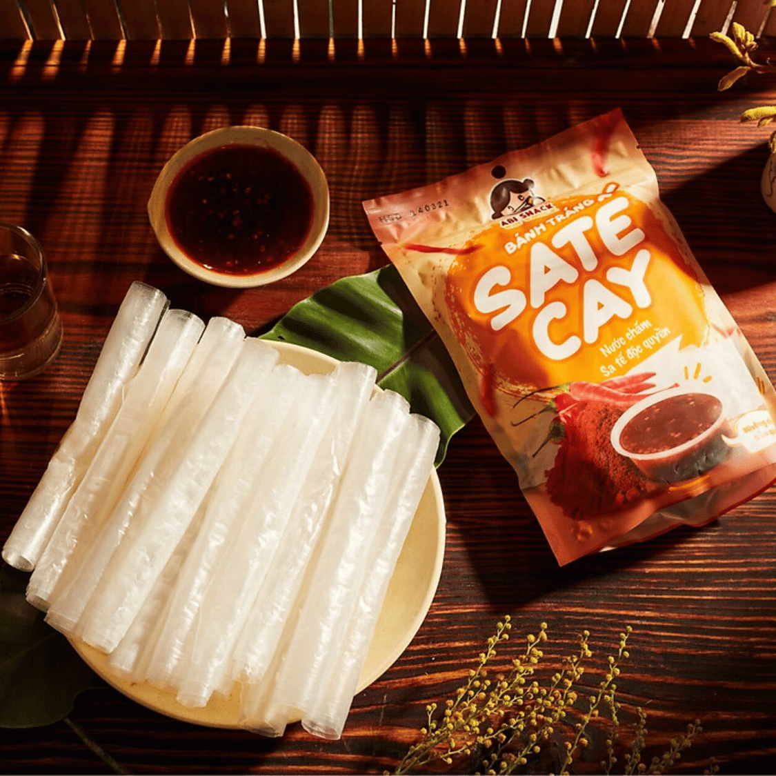 Banh trang ot sa te cay/ Spicy Satay mixed rice paper Banh trang ot sa te cay/ Spicy Satay mixed rice paper