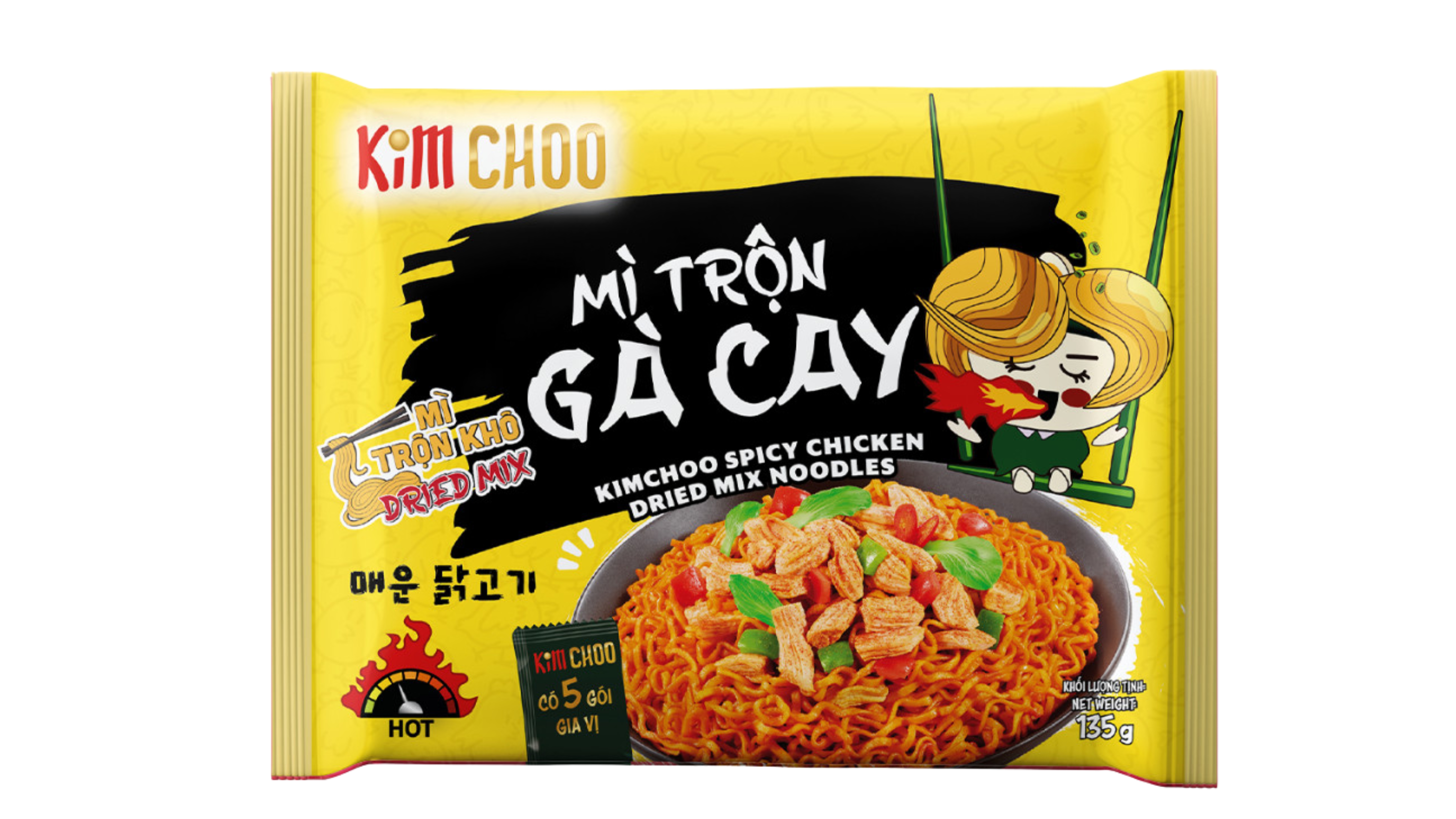VF028 - (BUNDLES) Mi Ga Cay Kimchoo / Spicy Chicken Dried Mix Noodles
