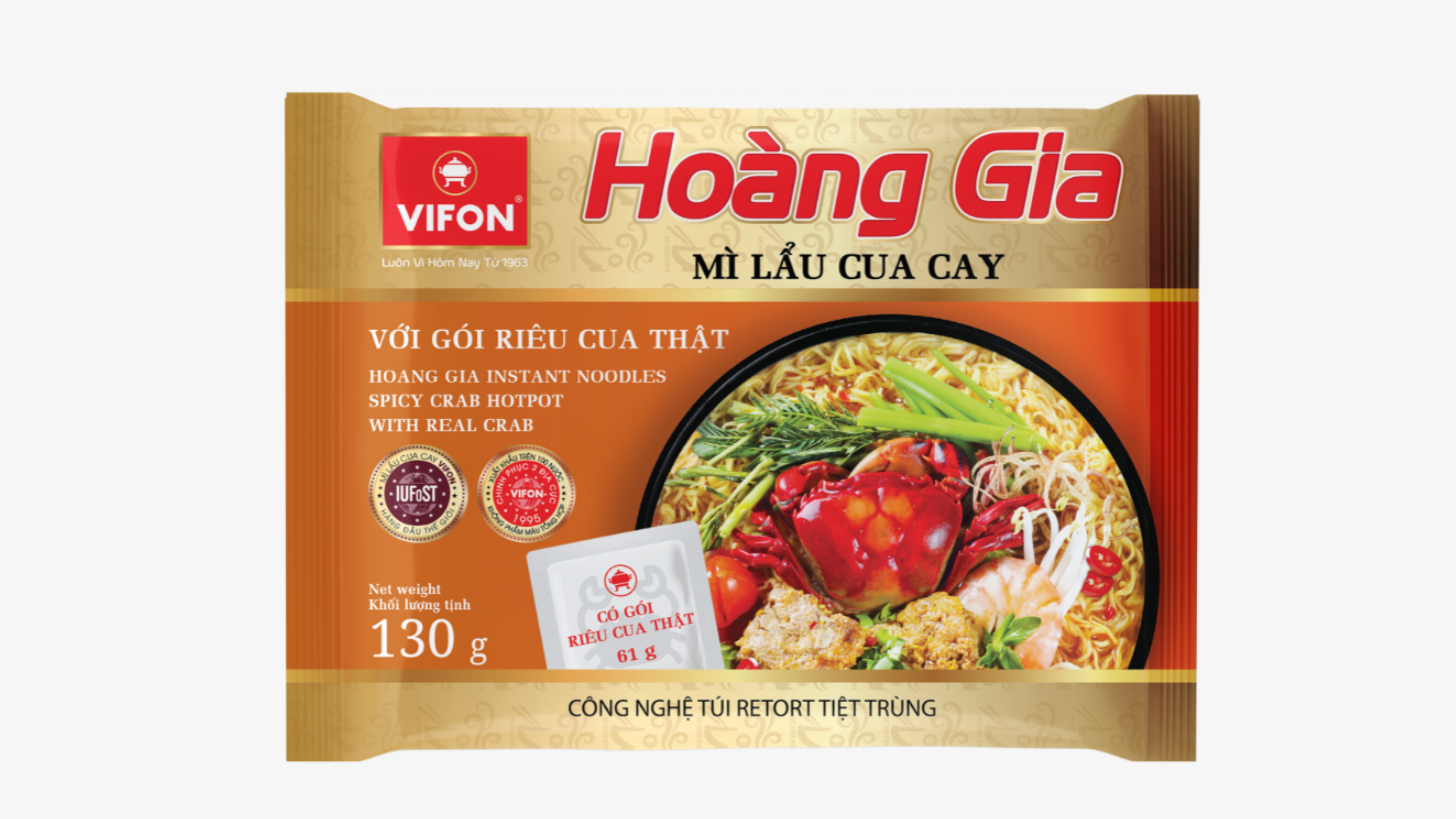 VF026 - (BUNDLE) Mi Lau Cua Cay Hoang Gia / Hoang Gia Instant Noodle Spicy Crab With Real Crab