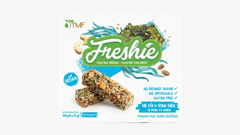 TMF02 - Thanh hat dinh duong me doi & rong bien/Freshie Granola Bar (Seaweed & Sesame)