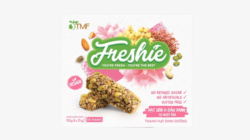 TMF01 - Thanh hat dinh duong hat sen & dau xanh/Freshie Granola Bar (Lotus Seed & Mung Bean)