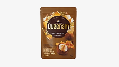 QN01 - (BLACK) Socola den phu caramel hanh nhan-hat dieu-mac ca/ Dark Chocolate Coated Caramel Almond-Cashew-Macadamia Nut QN01 - (BLACK) Socola den phu caramel hanh nhan-hat dieu-mac ca/ Dark Chocolate Coated Caramel Almond-Cashew-Macadamia Nut
