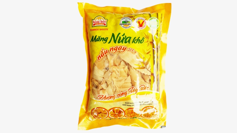 KB004 - Mang nua kho nau ngay kim boi/Kim Boi Dried Nua bamboo shoots