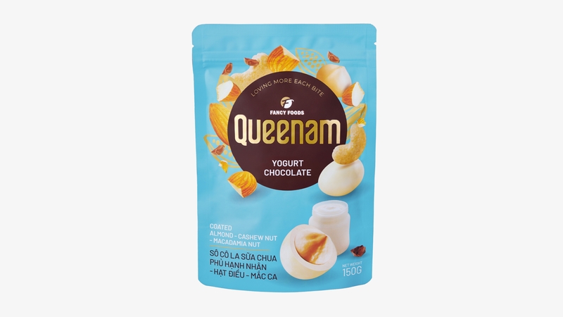 QN04 - Socola sua chua phu hat hanh nhan-hat dieu-mac ca/ Yogurt Chocolate Coated Almond-Cashew Nut-Macadamia Nut