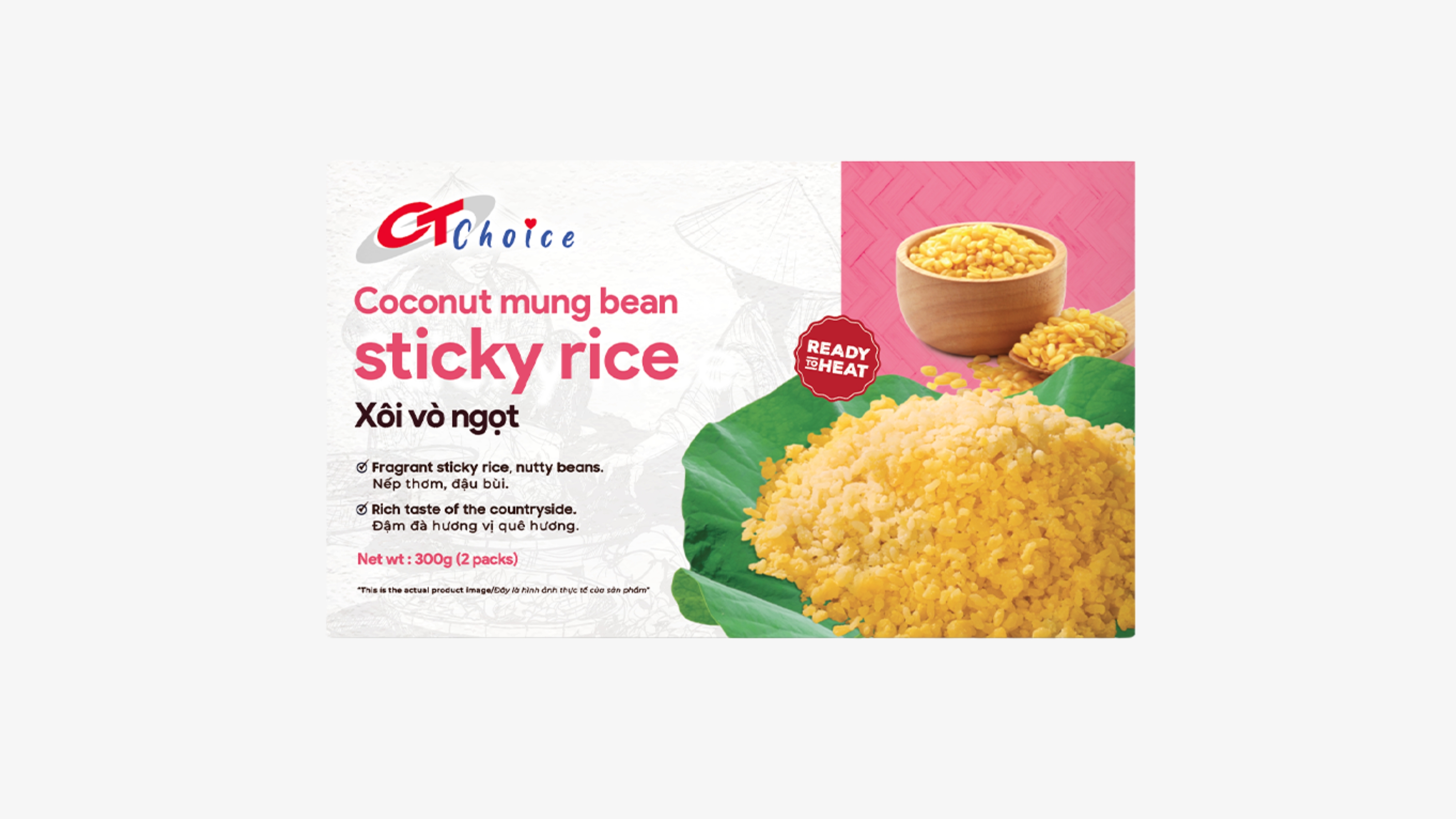 CT096 - Xoi vo ngot/Coconut Mung Bean Sticky Rice (150g*2)