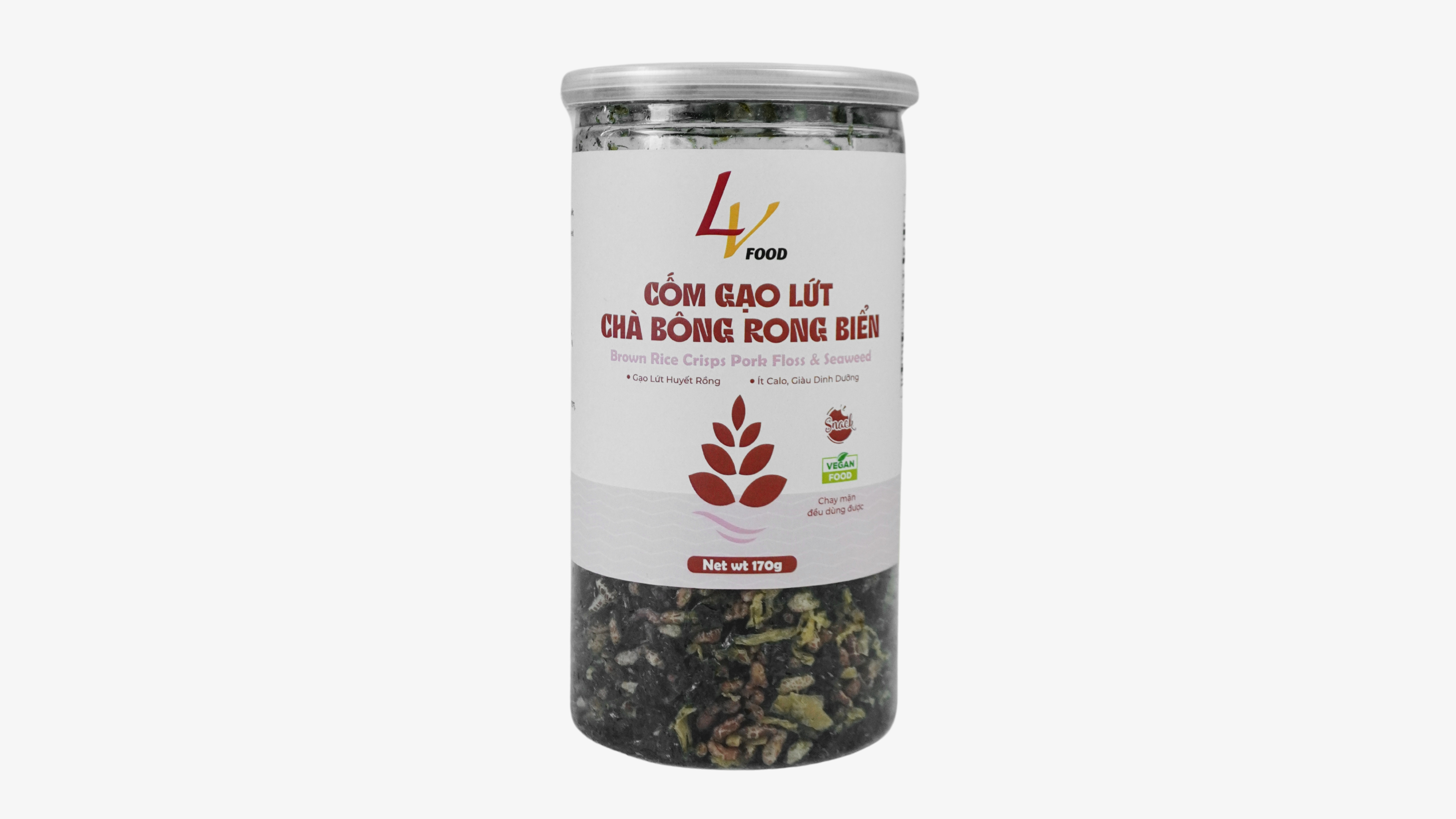 LV007 - Com gao lut cha bong rong bien / Brown Rice Crisps Pork Floss & Seaweed LV007 - Com gao lut cha bong rong bien / Brown Rice Crisps Pork Floss & Seaweed