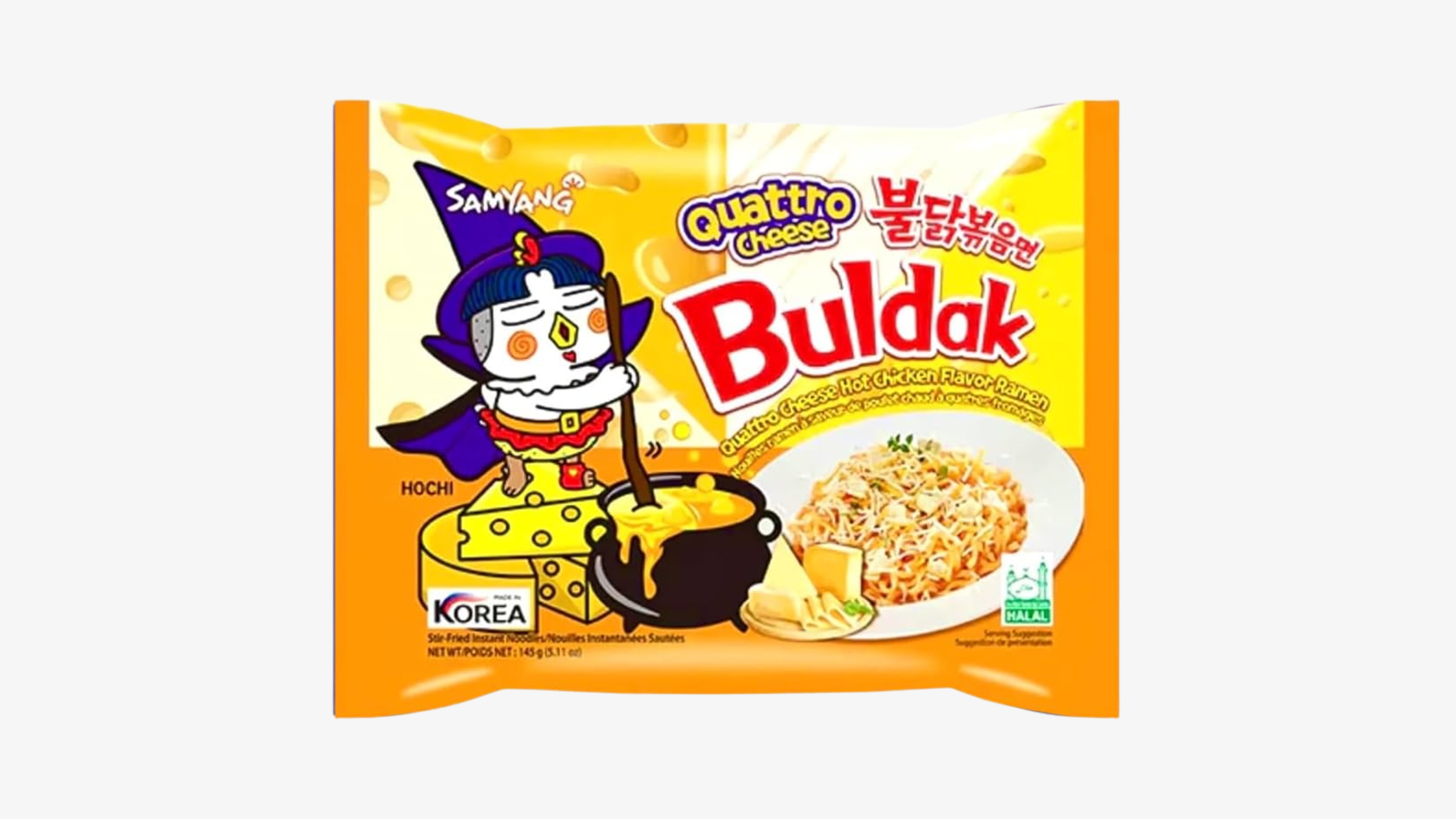 SamYang - Buldak (ORANGE) Artificial Spicy Chicken Flavor Ramen Quattro Cheese SamYang - Buldak (ORANGE) Artificial Spicy Chicken Flavor Ramen Quattro Cheese
