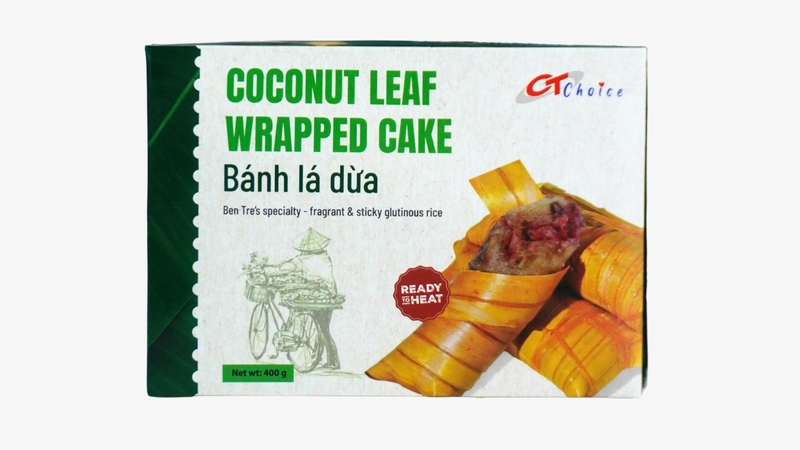 CT093 - Banh La Dua * Coconut Leaf Wrapped Cake