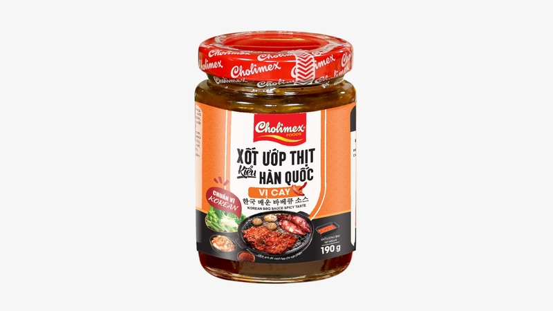 CLM10 - Cholimex Xot uop thit han quoc vi cay/Cholimex Korean BBQ Sauce Spicy Taste * 190gr x 36Unit