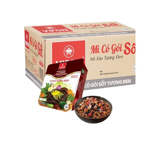 VF008 - (BUNDLE) Mi Xao Tuong Den Khay / Stir Noodles with Black Sauce Tray