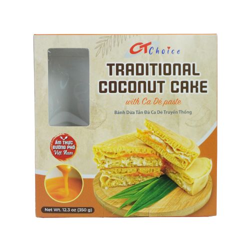 CT002 - Banh Dua Tan Da Ca De Truyen Thong / Traditional Coconut Cake With Ca De Paste