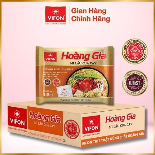 VF026 - (BUNDLE) Mi Lau Cua Cay Hoang Gia / Hoang Gia Instant Noodle Spicy Crab With Real Crab