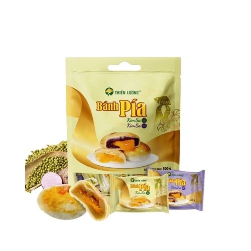 THL03 - Banh Pia Kim sa Dau xanh Khoai mon/Lava Custard Pia Cake (Lava- Taro)