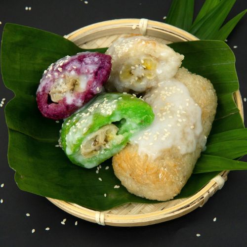 CT005 - Banh chuoi nep nuong Can Tho / Grilled Banana Sticky Rice Cake