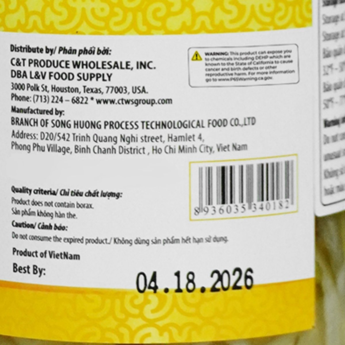 SHF06 - Dua mon / Preserved Vegetables HS Code: 20019090