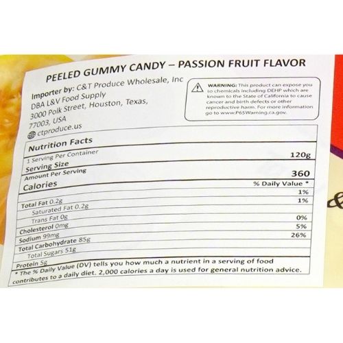 DDF09 - Peeled Gummy Candy - Passion Fruit Flavor