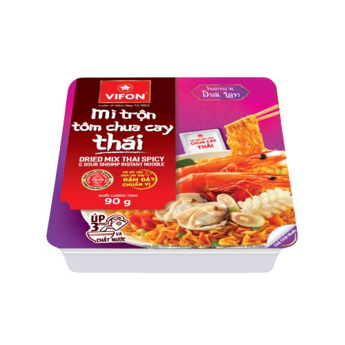 VF007 - (BUNDLE) Mi Tron Tom Chua Cay Thai / Dried Mix Thai Spicy & Sour Shrimp Instant Noodles