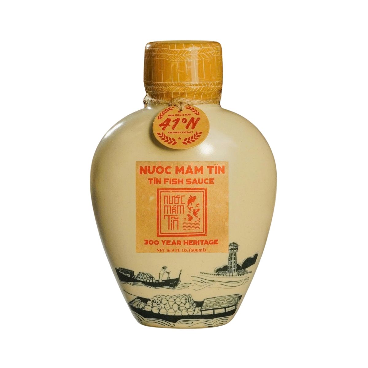 NMT02 - Nuoc mam tin 41N (Binh gom)/Tin Fish Sauce 41N