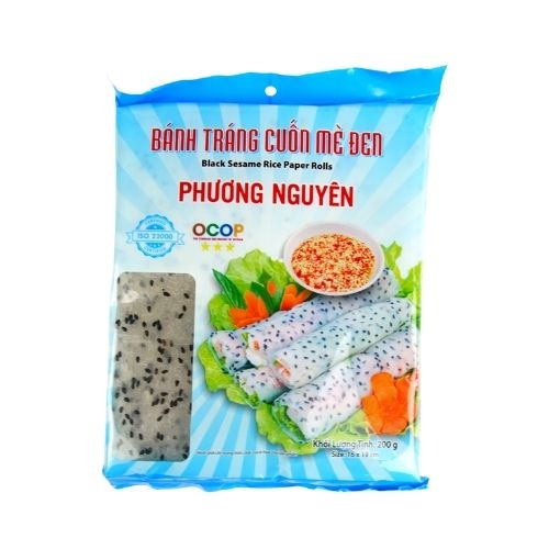 PN01 - Banh trang cuon me den/ Black sesame Rice Paper Rolls