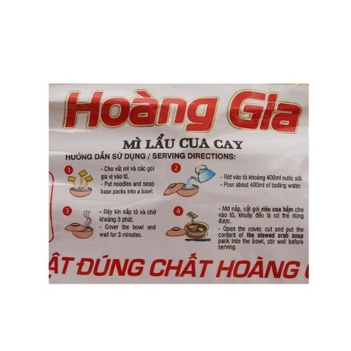VF026 - (BUNDLE) Mi Lau Cua Cay Hoang Gia / Hoang Gia Instant Noodle Spicy Crab With Real Crab