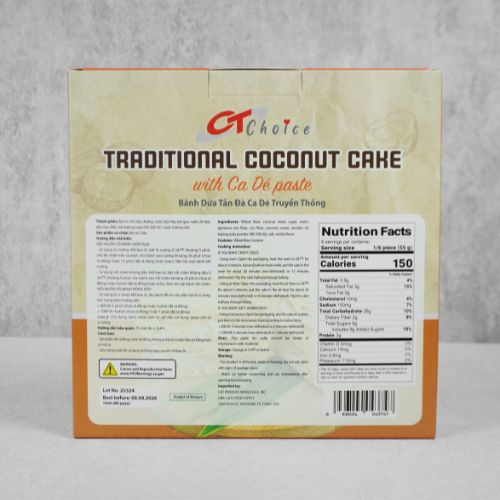 CT002 - Banh Dua Tan Da Ca De Truyen Thong / Traditional Coconut Cake With Ca De Paste