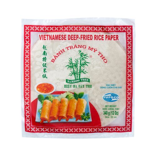 Bamboo Tree - Banh Trang Cha Gio 3 Cay Tre 22cm / Vietnamese Deep-Fried Rice Paper 22cm