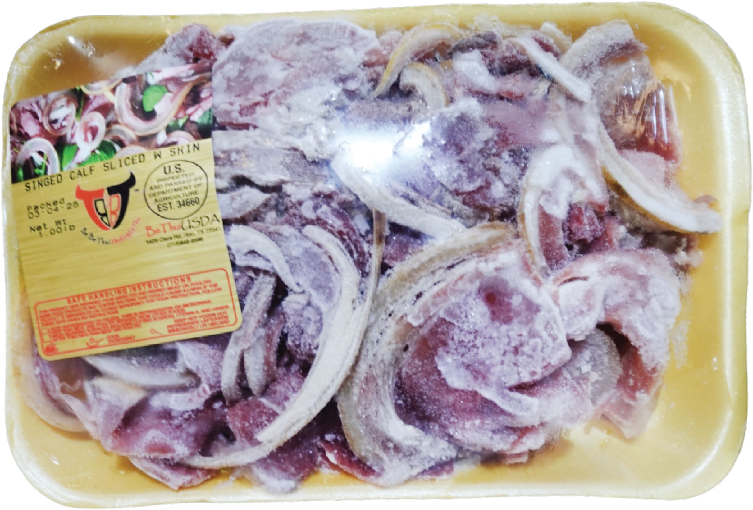 Thit Be Thui /SINGED VEAL Per lbs With USDA Approved
