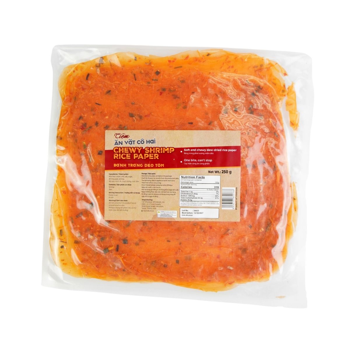 AVCH12 - Banh Trang Deo Tom Cay / Chewy Shrimp Rice Paper