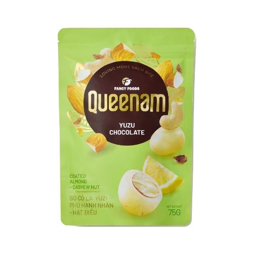 QN05 - (CLEAR) Socola Yuzu phu hat hanh nhan-hat dieu/ Yuzu Chocolate Coated Almond-Cashew Nut