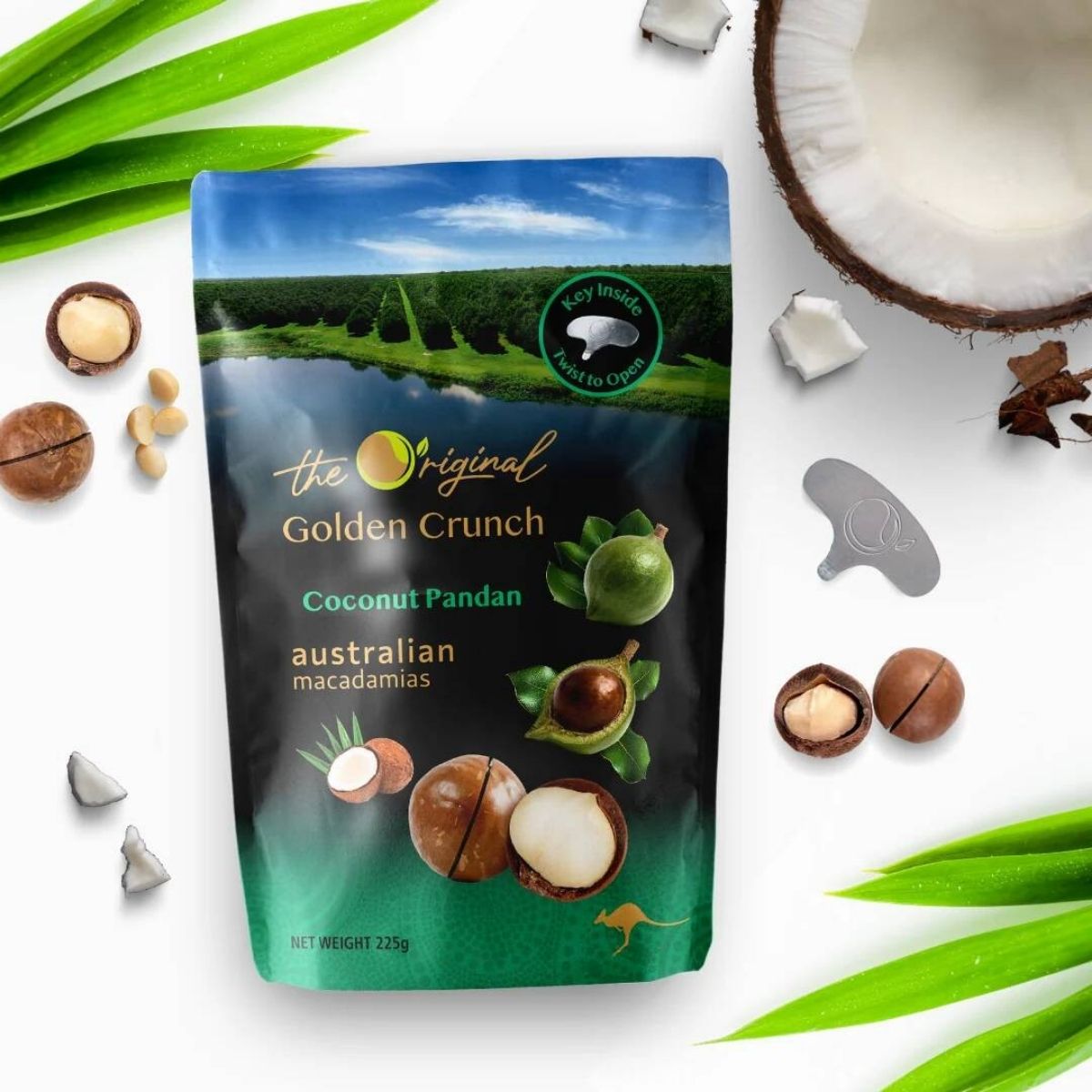 Hat Macca Dua La Dua / Golden Crunch Coconut Panda Macadamia