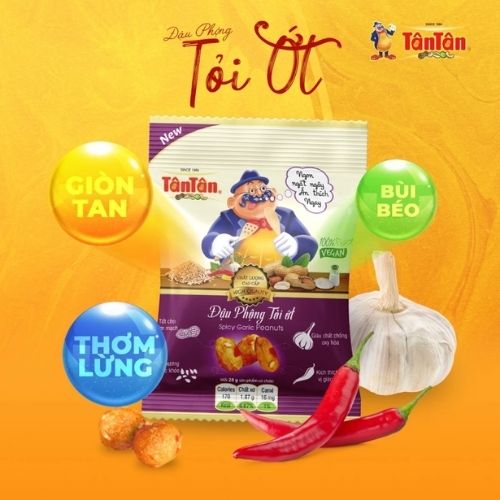 TT08 -  Đau phong toi ot/Spicy Garlic Peanuts * 42g x 80 Units