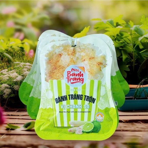 VINA02 - Banh Trang Tron Vi Chanh Sa / Mixed Rice Paper With Lime And Lemongrass Taste