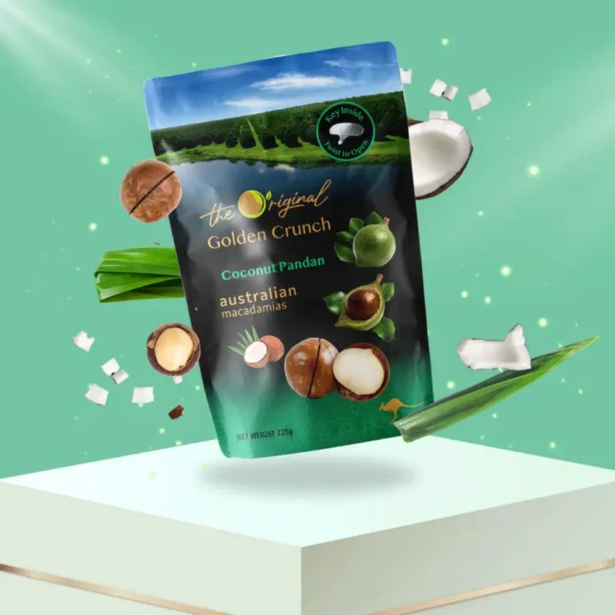 Hat Macca Dua La Dua / Golden Crunch Coconut Panda Macadamia