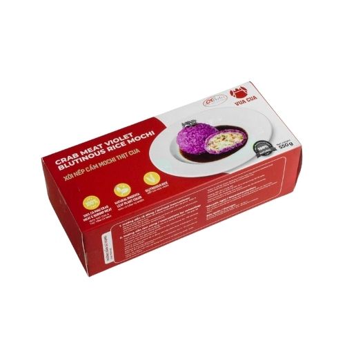 VC0031 - Xoi nep cam mochi thit cua/ Crab Meat Violet Glutinous Rice Mochi