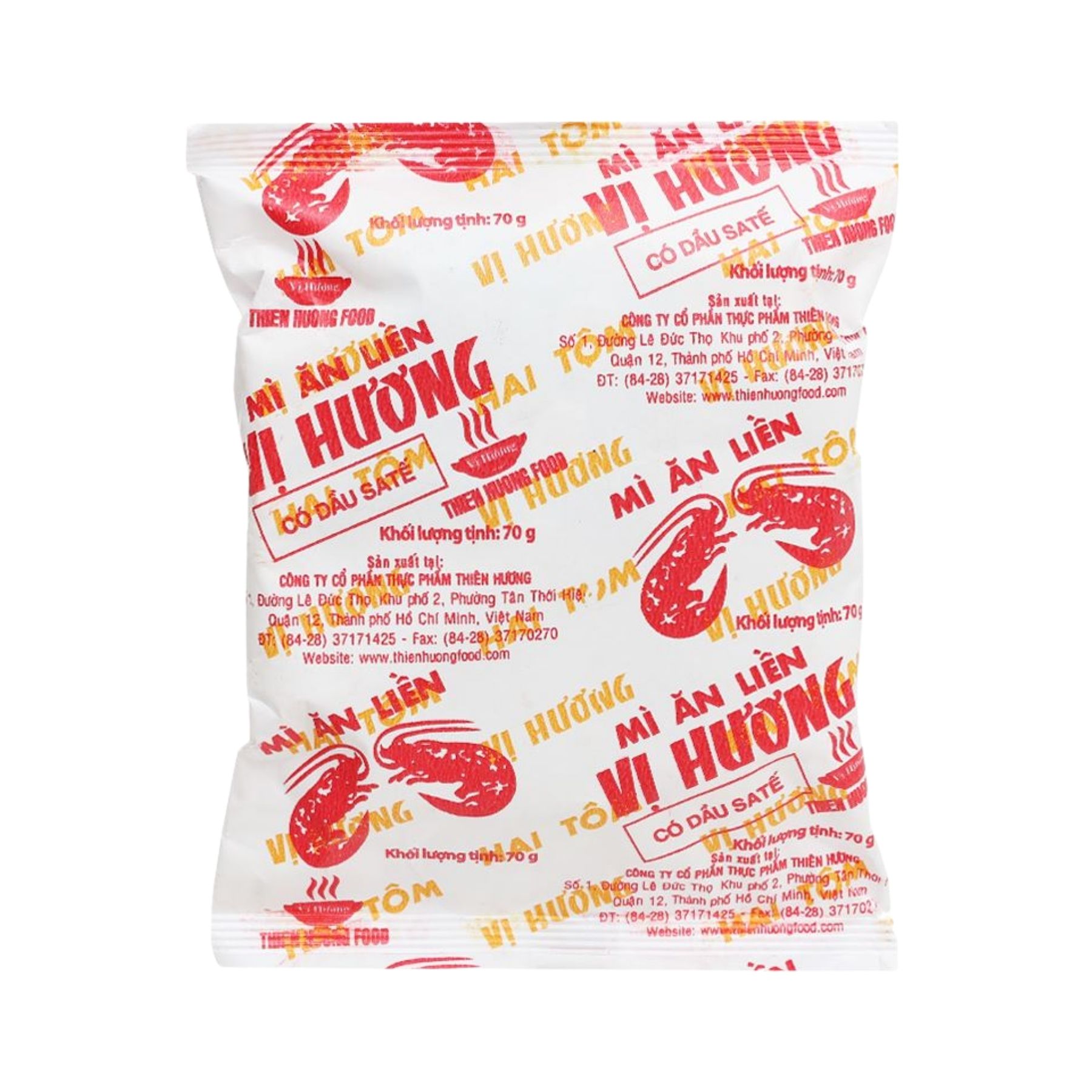 TH01 - Mi Goi Giay 2 Tom/Shrimp Flavor Instant Noodle Thien Huong 10 X 10