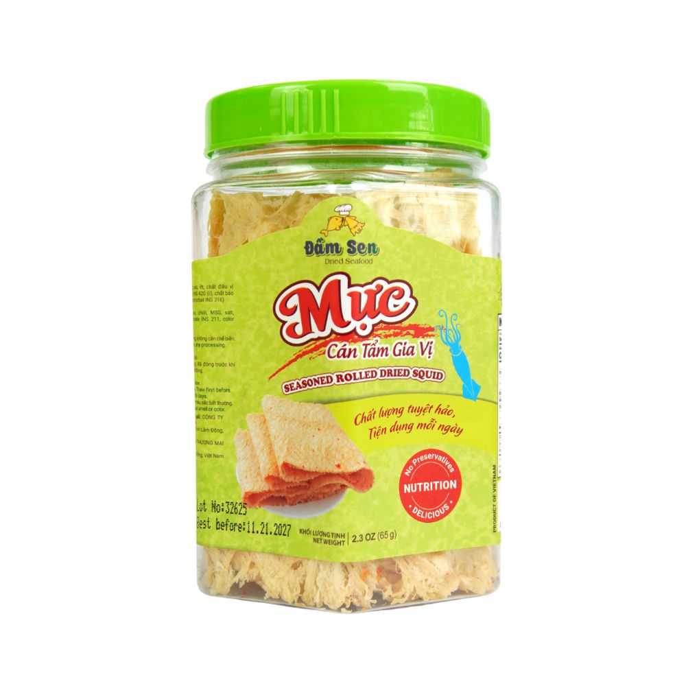DS06 - Muc Can Tam Gia Vi / Seasoned Rolled Dried Squid