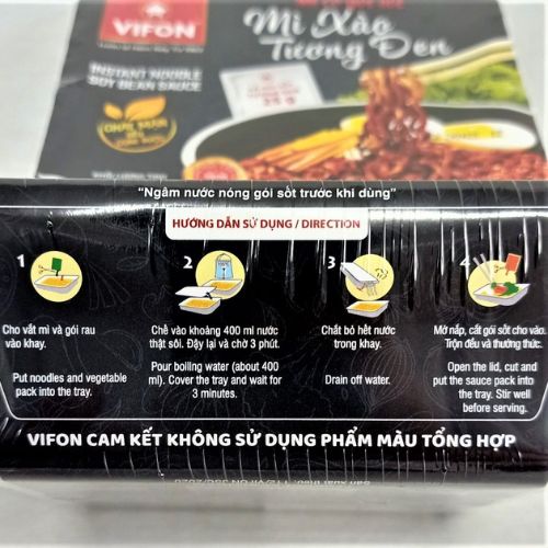 VF008 - (BUNDLE) Mi Xao Tuong Den Khay / Stir Noodles with Black Sauce Tray