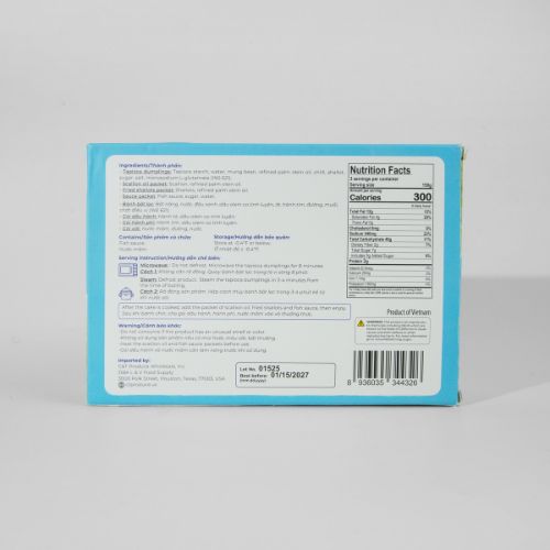 CT060 -Banh Bot Loc Nhan Dau Xanh/ Tapioca Dumplings With MB