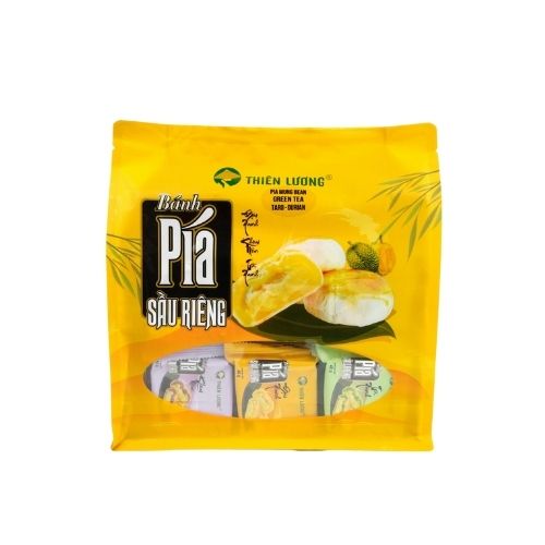 THL04 - Banh Pia Sau Rieng 3 vi (Dau Xanh - Tra Xanh - Khoai Mon)/Mini Pia Cake Mung bean- Green Tea- Taro- Durian
