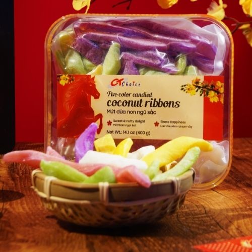 CT118 - Mut dua ngu sac/Five-Color Candied Coconut